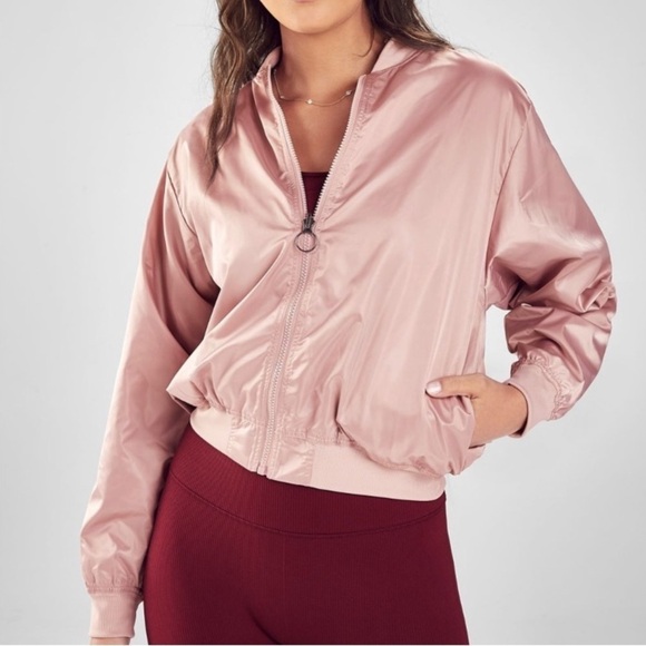 Fabletics Eva Rose Reversible Bomber Jacket XXL NEW - Picture 4 of 10